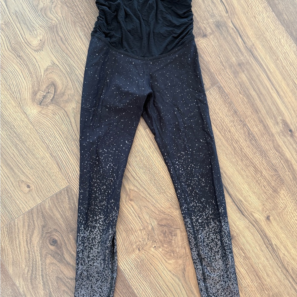 Beyond the Bump Black and Gray Maternity Leggings